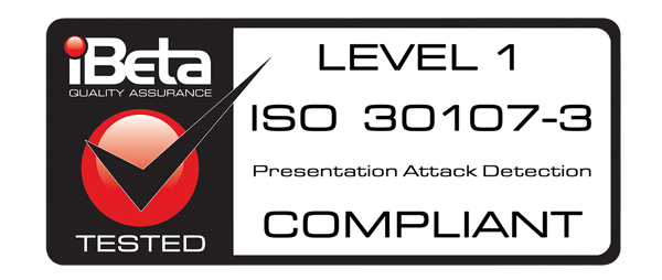 COMPLIANT ISO 30107-3 - LEVEL 1 - High Rez